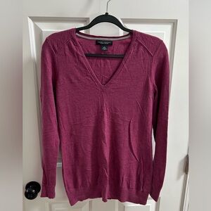 Banana Republic V-Neck Sweater - Deep Pink